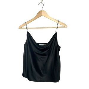 Urban Outfitters Kimchi Blue black satin spaghetti strap‎ slip tank Medium